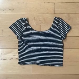 American Eagle striped crop top
